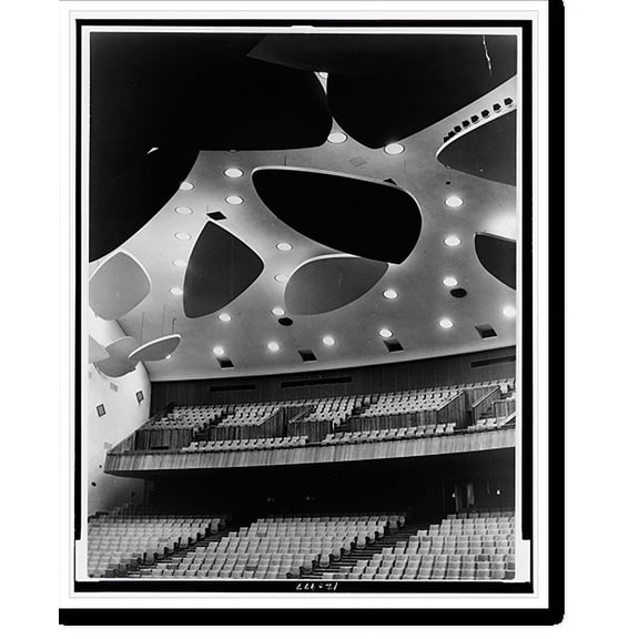 Historic Print, Aspecto del aula magna. Techo de Calder. Ciudad Universitaria, Caracas, 16" x 20"