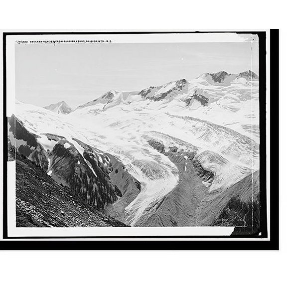 Historic Print, Asulkan Glacier from glacier crest, Selkirk Mts., B.C., 16" x 20"