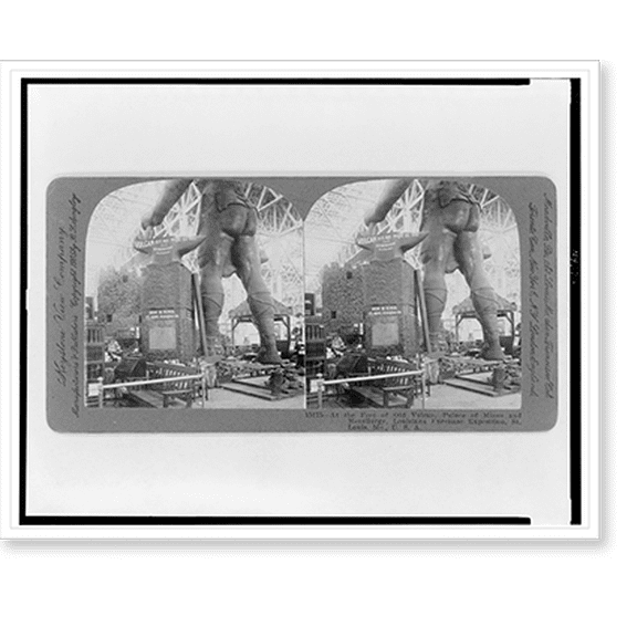 Historic Print, At the feet of old Vulcan, Palace of Mines and Metallurgy, Louisiana Purchase Exposition, St. Louis, Mo., U.S.A., 18" x 24"