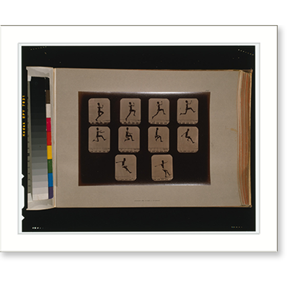 Historic Print, Athletes. Running long leap, 18" x 24"