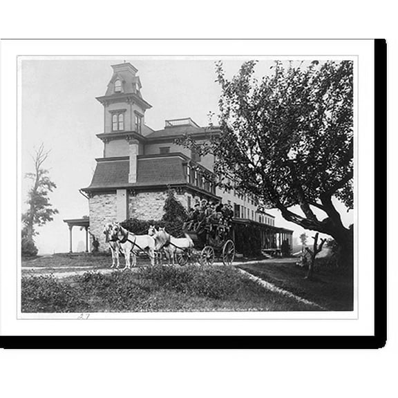 Historic Print, Au Sable Chasm. Lake View House, 16" x 20"