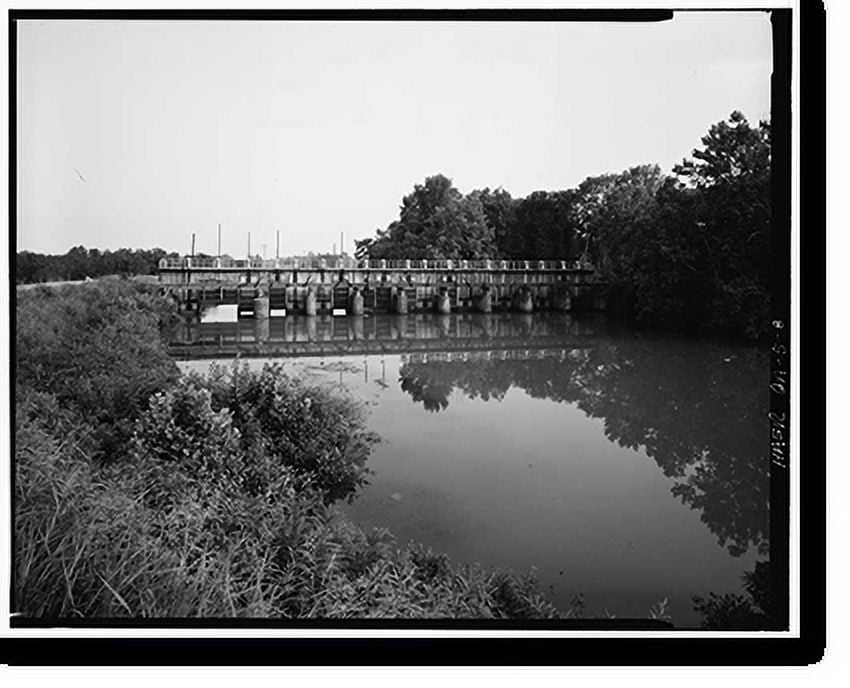 Historic Print, Augusta Canal, Augusta, Richmond County, GA 8, 16" x