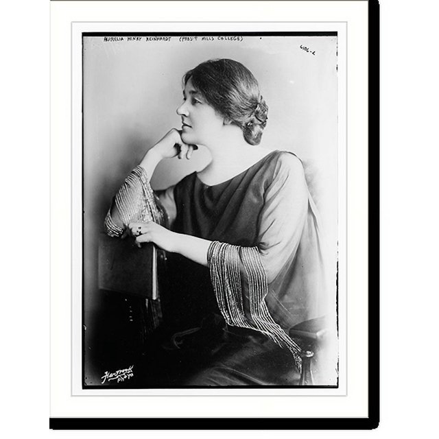 Historic Print, Aurelia Henry Reinhardt, woman President of Mills