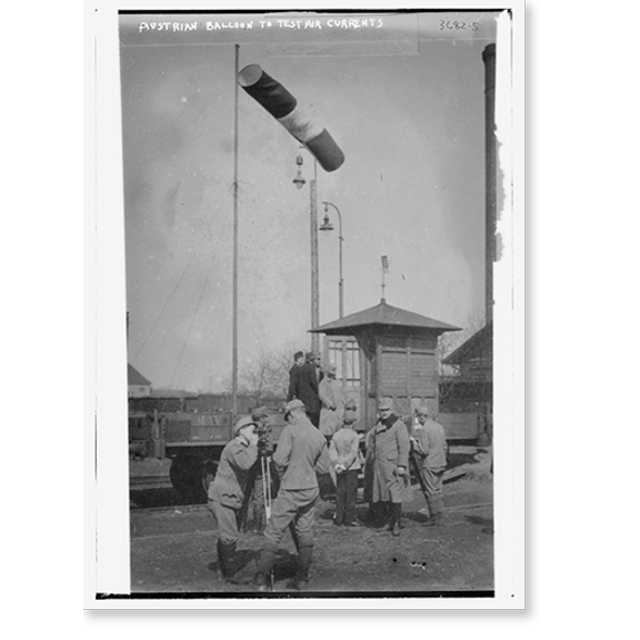Historic Print, Austrian balloon to test air currents, 16" x 20"