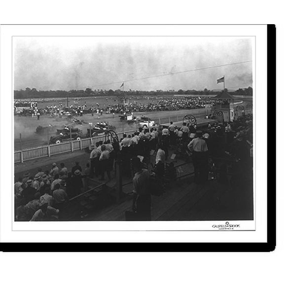 Historic Print, [Auto races at Kentucky State Fair], 16" x 20"