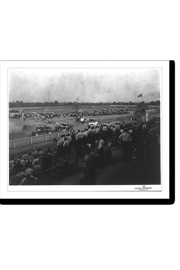 Historic Print, [Auto races at Kentucky State Fair], 16" x 20"