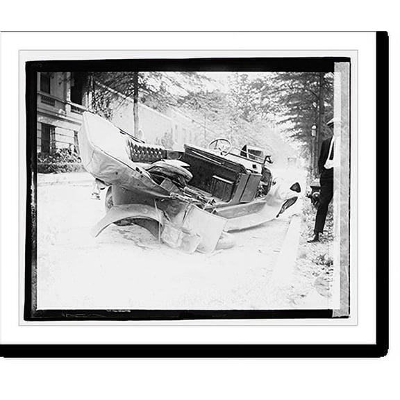 Historic Print, Auto wreck, Mass. Ave. & Decatur, [Washington, D.C.], 4/30/21, 18" x 24"