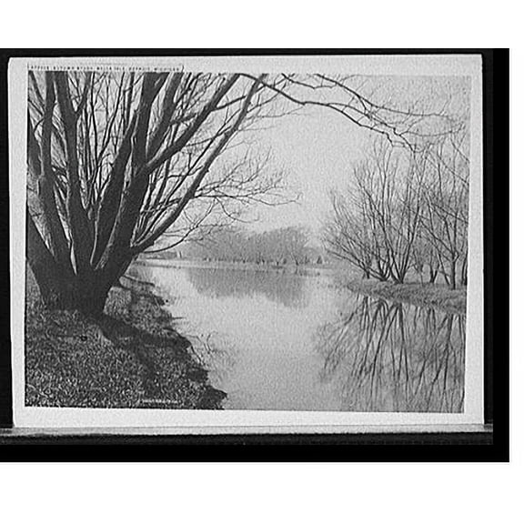 Historic Print, Autumn study, Belle Isle [Park], Detroit, Michigan, 16" x 20"
