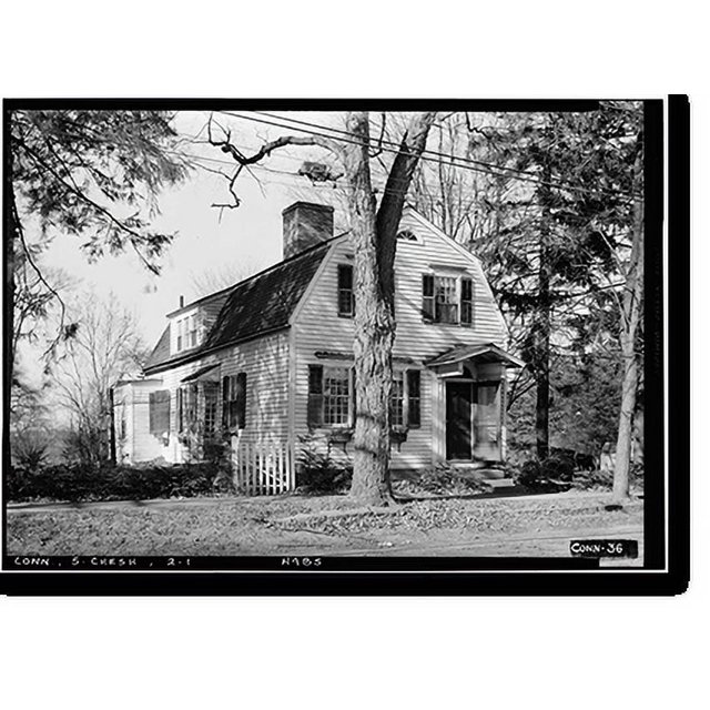 Historic Print, Azabah Field House, Main Street, Cheshire, New Haven