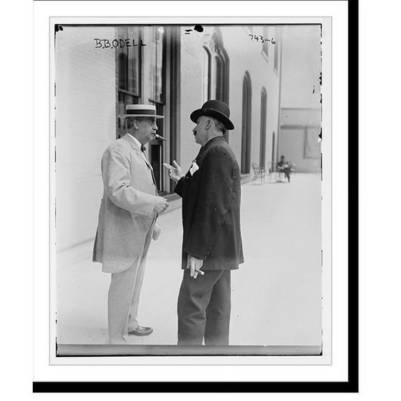 Historic Print, B.B. Odell with unidentified gentleman, 16" x 20"