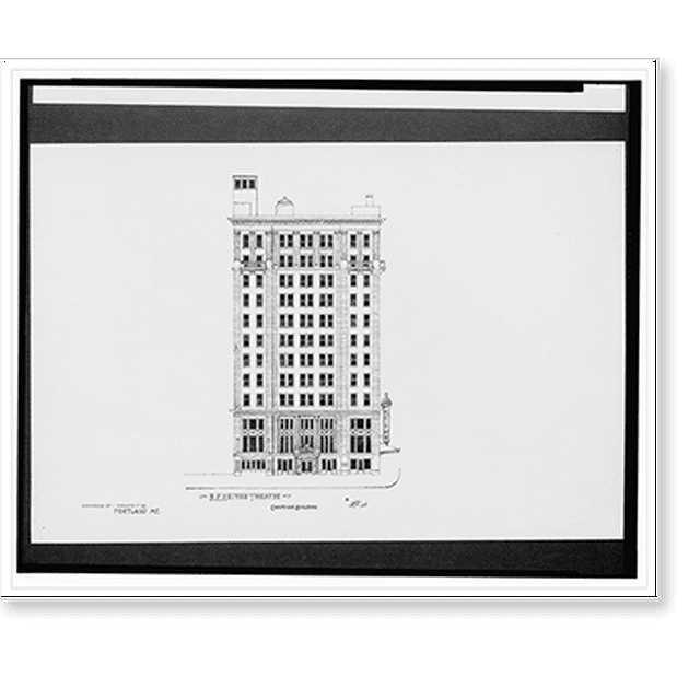 Historic Print, [B.F. Keith's Theatre and Chapman Building, Congress St