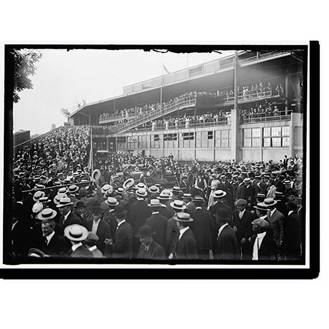 Historic Print, BASEBALL, PROFESSIONAL. PRESIDENT WILSON LEAVING BALL