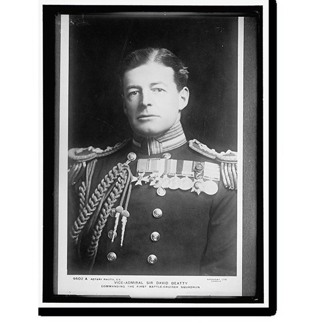 Historic Print, BEATTY, SIR DAVID. VICE ADMIRAL, BRITISH NAVY, 18" x 24