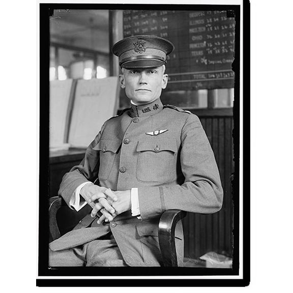 Historic Print, BINGHAM, HIRAM, AVIATOR. AT DESK, 18" x 24"