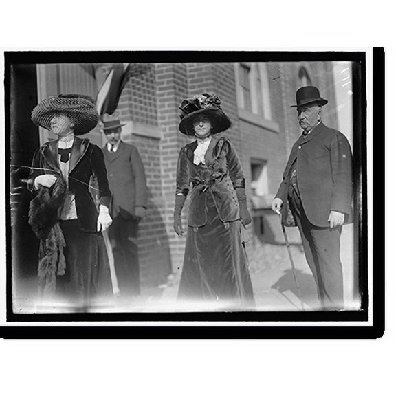 Historic Print, BONLONAGER, GEORGE ALTA OF CHILE. RIGHT, AT FORT MYER HORSE SHOW WITH DAUGHTER, 16" x 20"