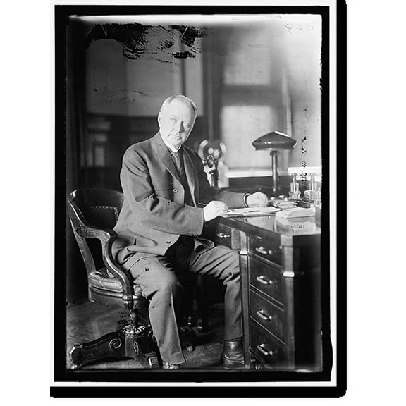 Historic Print, BURLESON, ALBERT SIDNEY. REP. FROM TEXAS, 1899-1913; POSTMASTER GENERAL, 1913-1921. AT DESK, POST OFFICE DEPARTMENT - 2, 18" x 24"