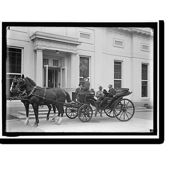 Historic Print, BURLESON, ALBERT SIDNEY. REP. FROM TEXAS, 1899-1913; POSTMASTER GENERAL, 1913-1921. IN CARRIAGE, 16" x 20"