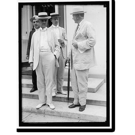 Historic Print, BURLESON, ALBERT SIDNEY. REP. FROM TEXAS, 1899-1913; POSTMASTER GENERAL, 1913-1921. AT WHITE HOUSE WITH ATTORNEY GENERAL GREGORY, 16" x 20"