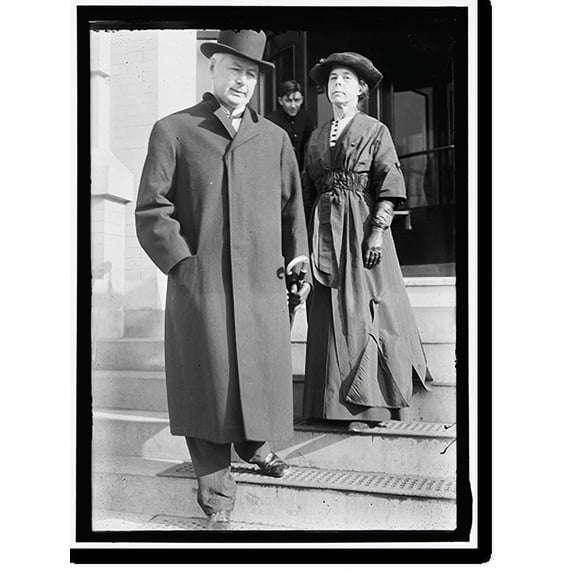 Historic Print, BURLESON, MRS. ALBERT SIDNEY WITH POSTMASTER GENERAL BURLESON - 2, 18" x 24"