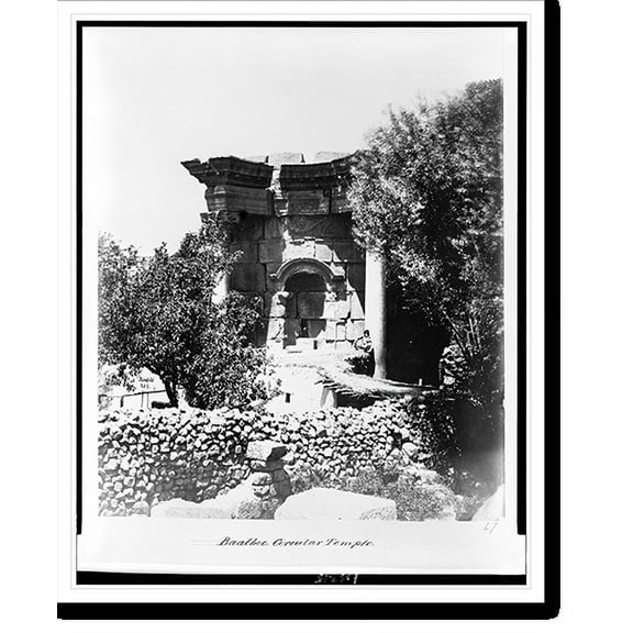 Historic Print, Baalbec. Circula Temple.Bonfils., 16" x 20"