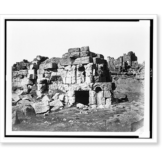 Historic Print, Baalbec. Entrance to vaults. Under the Great Court.Bonfils., 16" x 20"