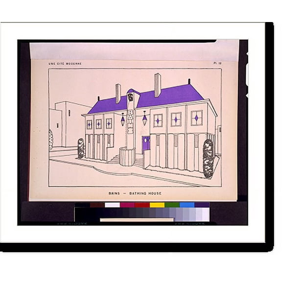 Historic Print, Bains - bathing house.RMS., 16" x 20"