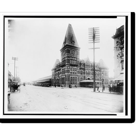 Historic Print, [Baltimore and Potomac Railroad Station, 6th St. and Constitution Ave., N.W., Washington, D.C.], 16" x 20"