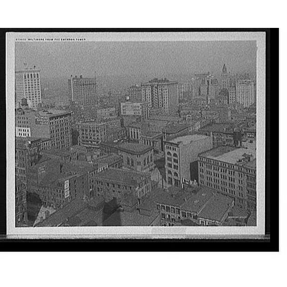 Historic Print, Baltimore from the Emerson Tower, 16" x 20"