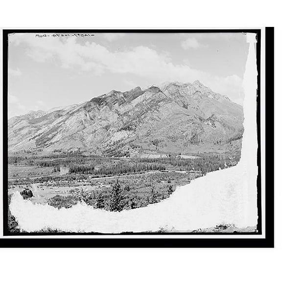 Historic Print, Banff up Bow River from Tunnel Mt., Alberta, Canada, 16" x 20"