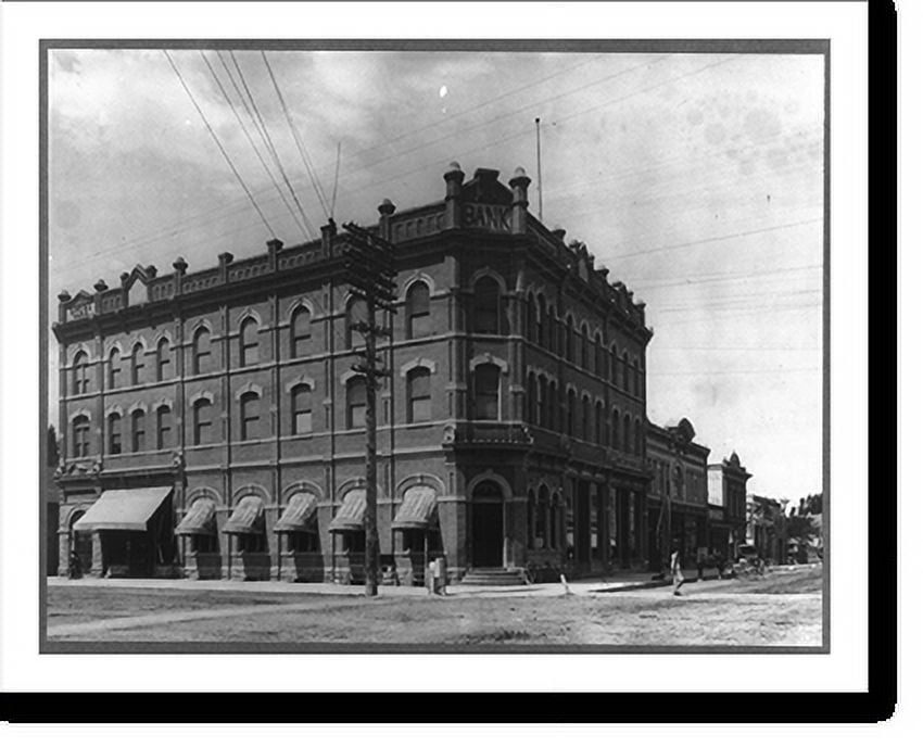 Historic Print, [Bank building exteriors in Logan, Utah], 16" x 20