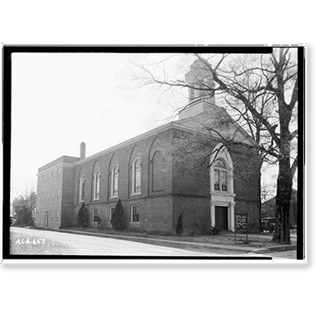 Historic Print, Baptist Church, 205 West Bridge Street, Wetumpka