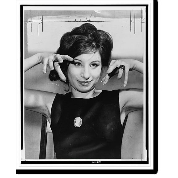 Historic Print, [Barbra Streisand, half-length portrait, facing front].World Telegram & Sun photo by Al Ravenna., 16" x 20"