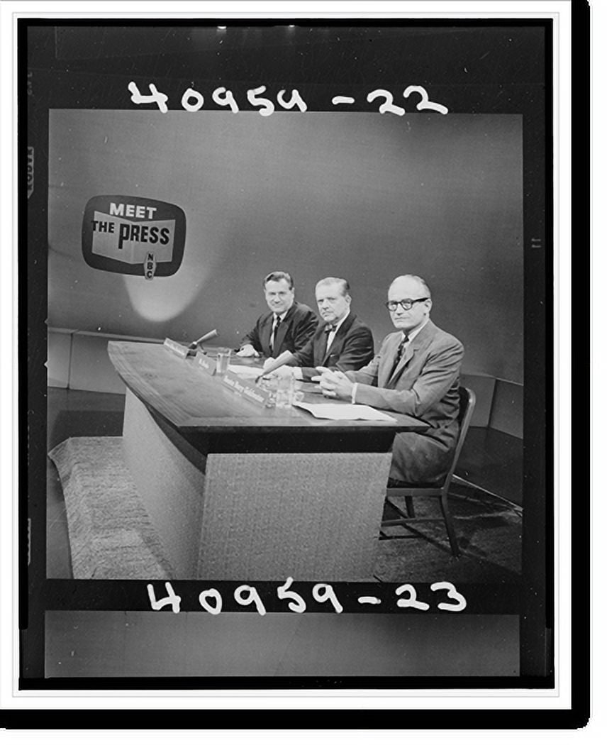 Historic Print, [Barry Goldwater and Nelson Rockefeller with host Ned