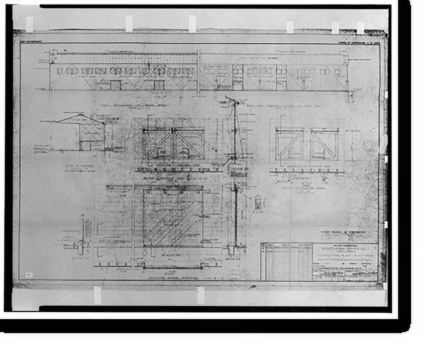 Historic Print, BarstowDaggett Airport, Hangar Shed No. 4, 39500