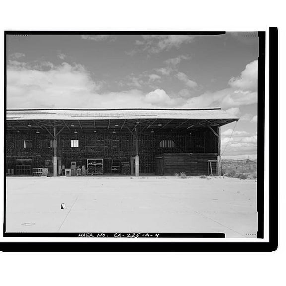 Historic Print, Barstow-Daggett Airport, Hangar Shed No. 4, 39500 National Trails Highway, Daggett vicinity, San Bernardino County, CA - 4, 18" x 24"