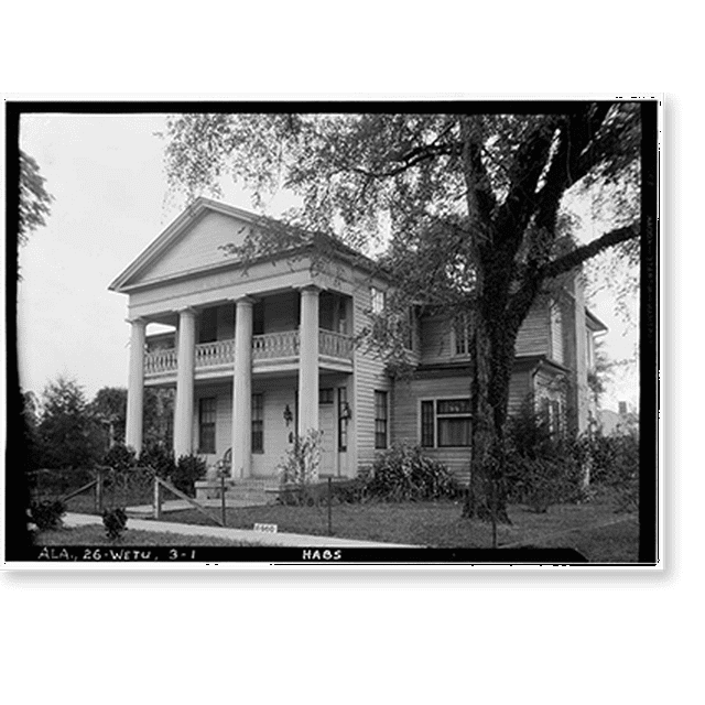 Historic Print, BatesJesse House, 311 Government Street, Wetumpka