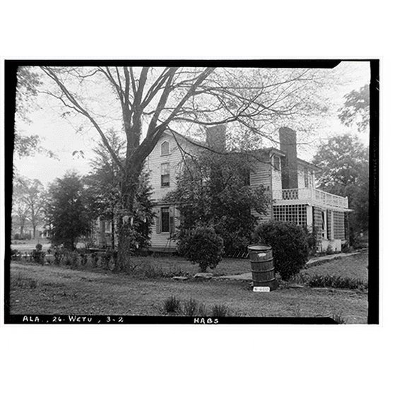 Historic Print, Bates-Jesse House, 311 Government Street, Wetumpka, Elmore County, AL - 2, 18" x 24"