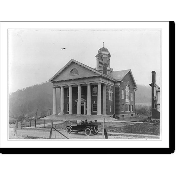 Historic Print, Bath County Court House, Warm Springs, Va., 18" x 24"