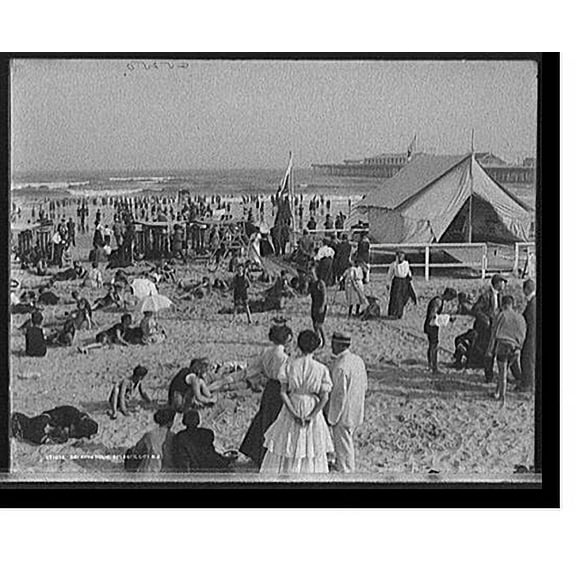 Historic Print, Bathing hour, Atlantic City, N.J. - 2, 16" x 20"