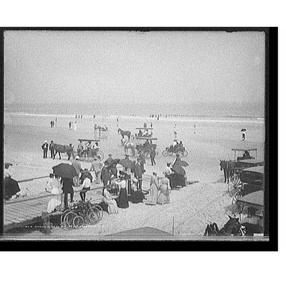 Historic Print, Bathing hour on the beach, Seabreeze [i.e. Daytona Beach], Fla., 18" x 24"