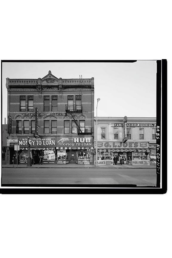 Historic Print, Batione Block, 1720 Larimer Street, Denver, Denver County, CO, 18" x 24"