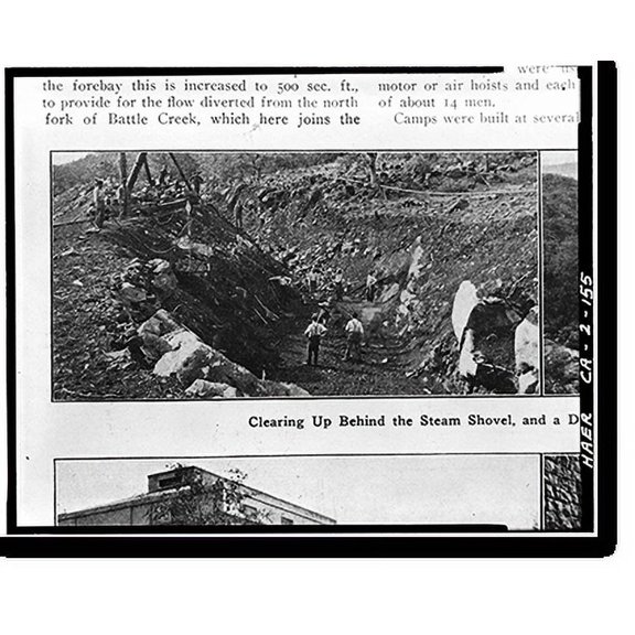 Historic Print, Battle Creek Hydroelectric System, Battle Creek & Tributaries, Red Bluff vicinity, Tehama County, CA - 155, 16" x 20"