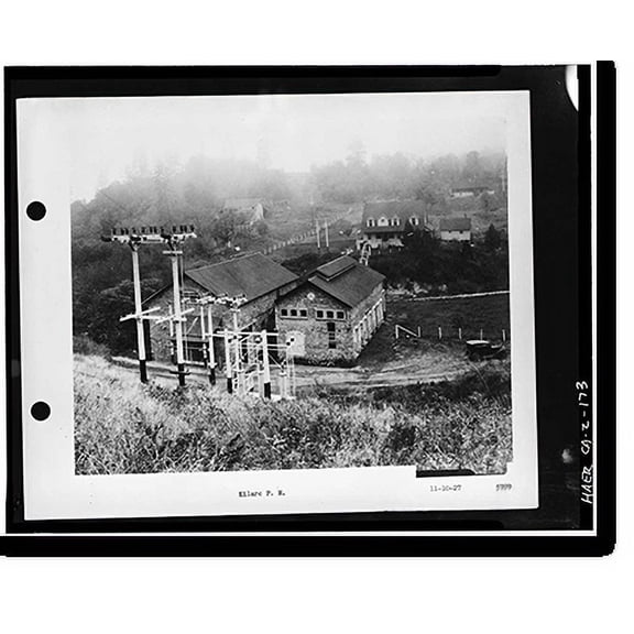 Historic Print, Battle Creek Hydroelectric System, Battle Creek & Tributaries, Red Bluff vicinity, Tehama County, CA - 173, 16" x 20"