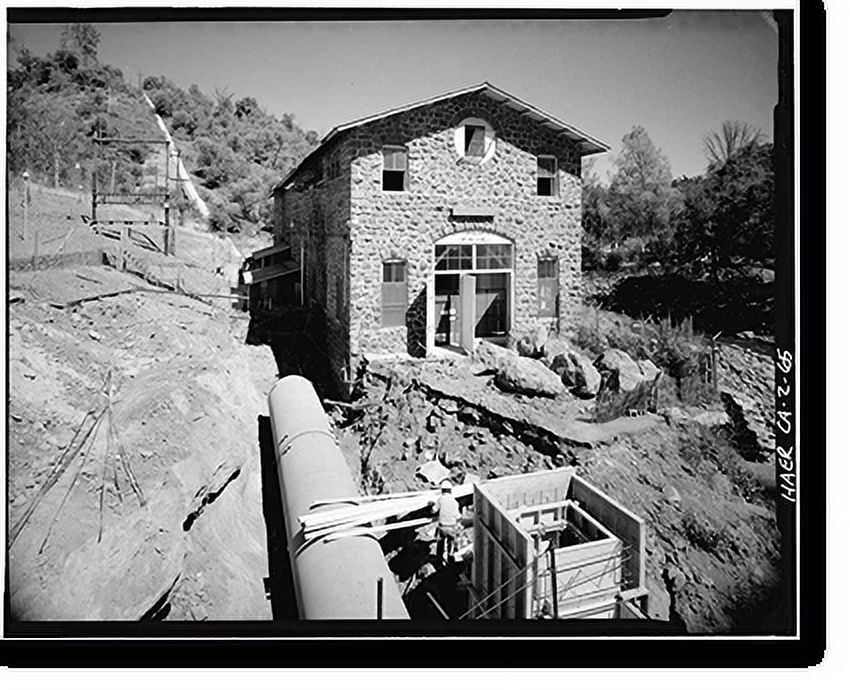 Historic Print, Battle Creek Hydroelectric System, Battle Creek