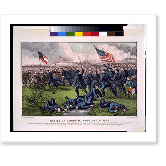 Historic Print, Battle of Corinth, Miss. Oct. 4th 1862 - 2, 18" x 24"