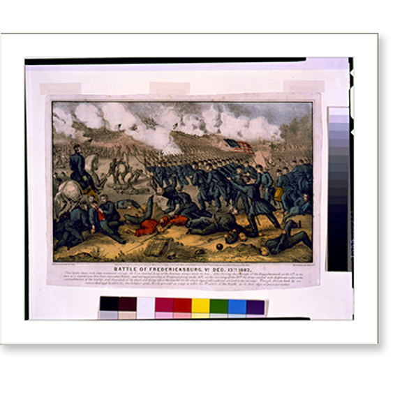 Historic Print, Battle of Fredericksburg, Va. Dec 13th 1862 - 2, 18" x 24"