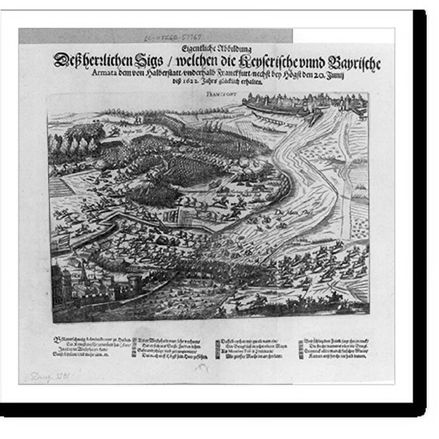 Historic Print, [Battle of Höchst, 20 June 1622 Tilly pursuing the