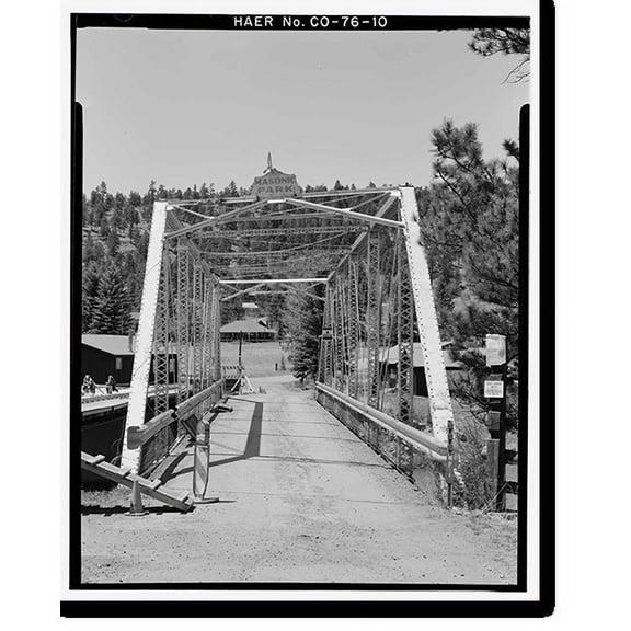 Historic Print, Baxterville Bridge, Spanning Rio Grande River at Masonic Park Drive, South Fork vicinity, Rio Grande County, CO - 10, 18" x 24"