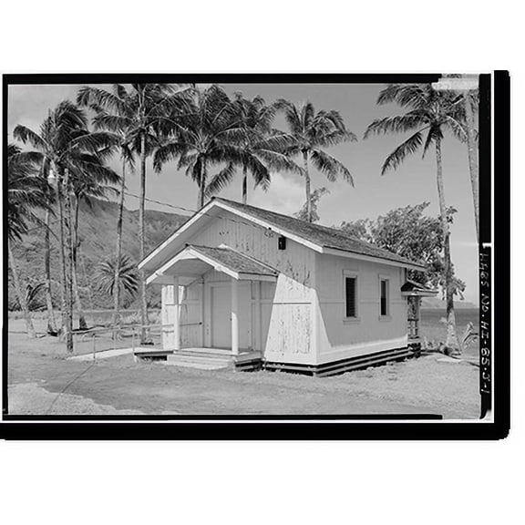 Historic Print, Bay View Home, Building No. 8, Moloka'i Island, Kalaupapa, Kalawao County, HI, 18" x 24"