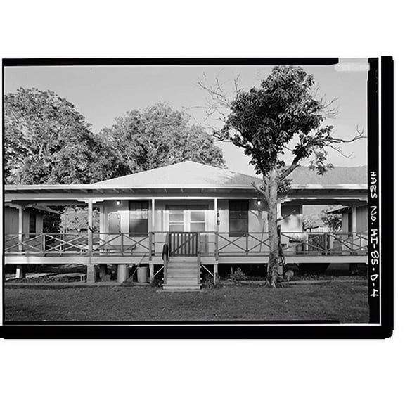 Historic Print, Bay View Home, Kitchen & Dining Area, Moloka'i Island, Kalaupapa, Kalawao County, HI - 4, 18" x 24"